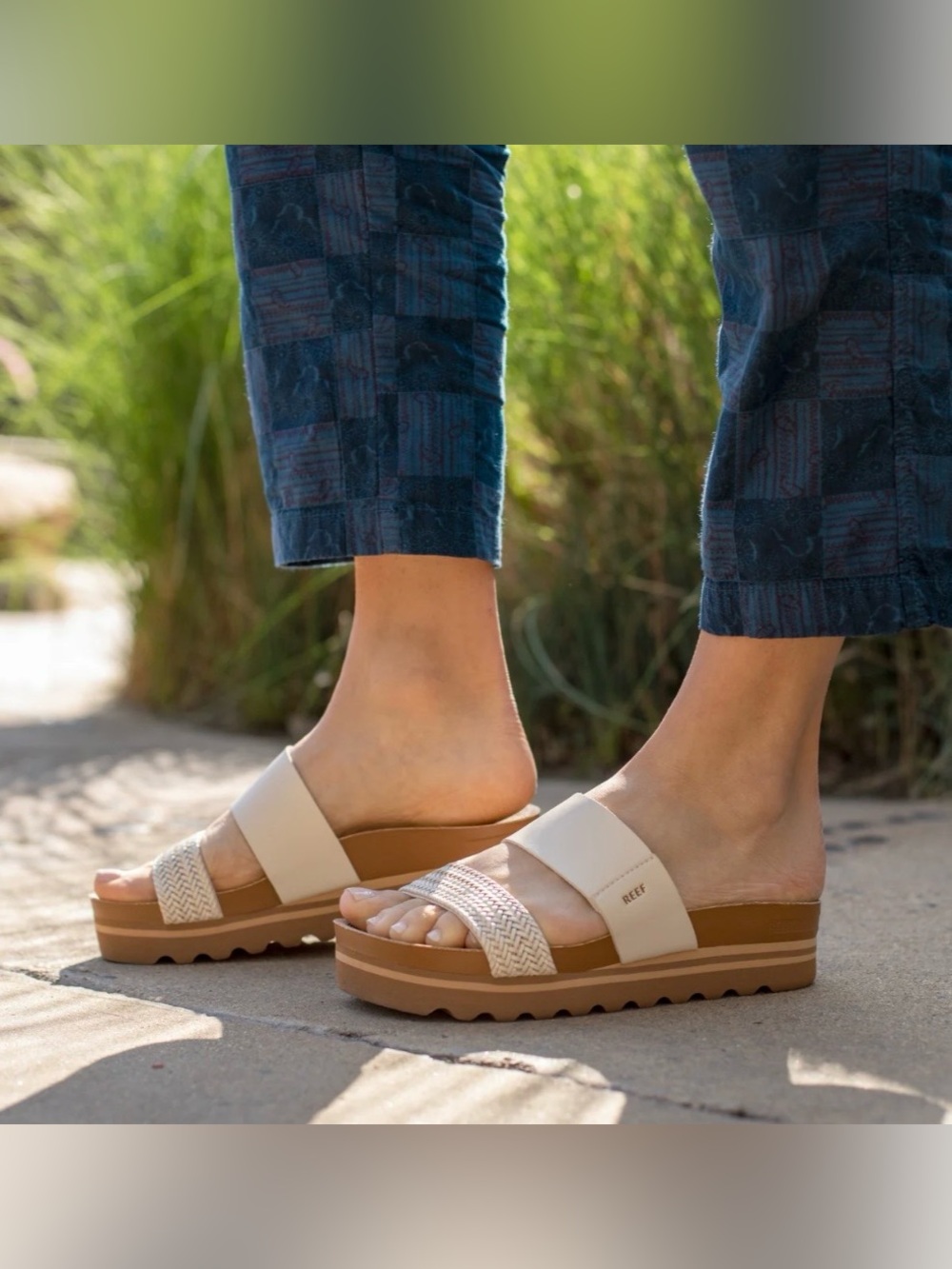Reef Women’s Cushion Vista Slide Sandals in Vintage